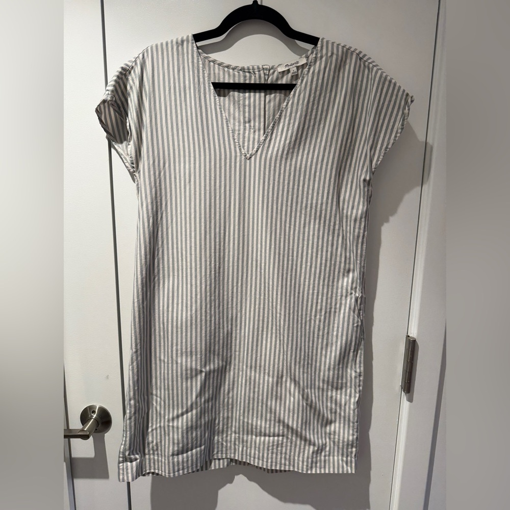 Madewell Striped V-Neck Dress